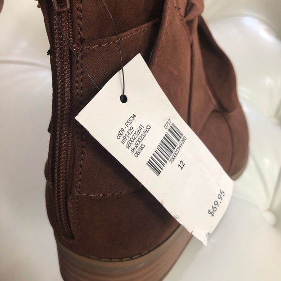 Brown bow booties 12W - Picture 4 of 5